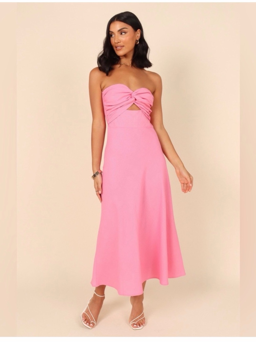 Petal & Pup Pink Strapless Maxi Dress – US 2 / AU 6